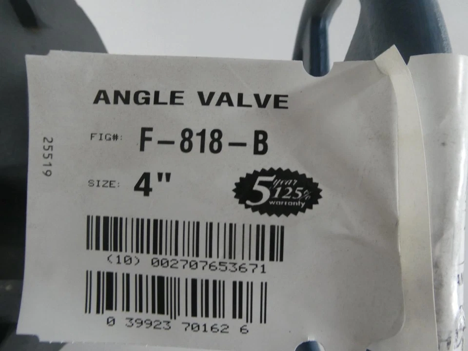 Nibco NHD300H F-818-B Manual Iron Flanged Angle Valve 4in 125 - Image 4 of 4