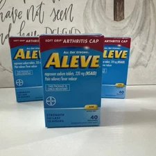 BAYER ALEVE SOFT GRIP ARTHRITIS CAP 40 Gelcaps 3Pack Exp:03/26
