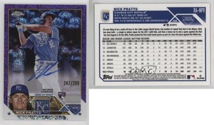 2023 Topps Chrome Rookie Purple Speckle Refractor /299 Nick Pratto Auto RC