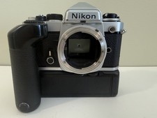 Nikon FE 35mm SLR Camera Body w/ Nikon MD-12 Motor Drive Tested Working