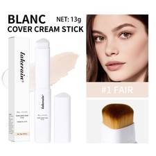 Cover Cream Stick White - with brush Korean Color-Changing Foundation Stick