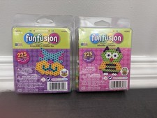 Lot Of 2 Perler Beads Animals Fused Bead Kit Craft Activity Kitty Cat  Owl