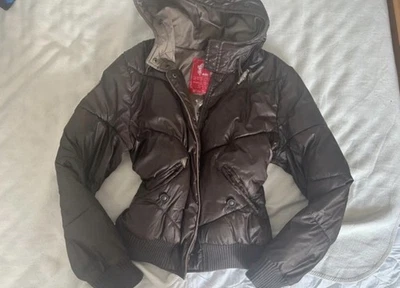 edc 2000s puffer true vintage chocolate brown jenifer check - Bild 1 von 3