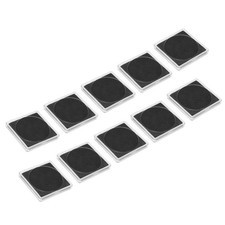 Coin Snap Holder Coin Case Storage Square Fit 17-37mm Coins, 10pcs Clear Black