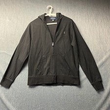 Polo Ralph Lauren Boys Hoodie Size XL 18-20 Black Full-Zip Pony Logo Sweatshirt