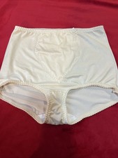 Vintage Hanes Her Way Shiny Satin Stretch Full Coverage Panties 3XL Ivory
