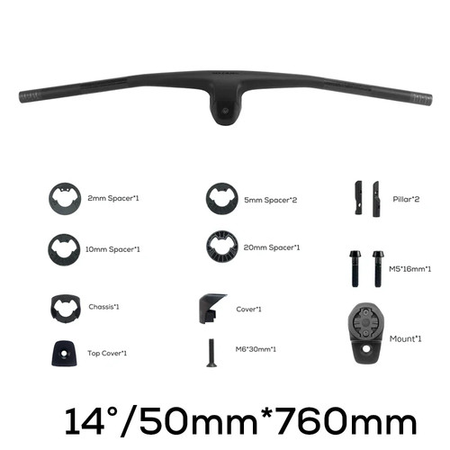 Vollcarbon MTB Lenker -9° -10° -12° -14° 31,8mm integrierter Cockpit Riser Bar - Bild 20 von 40