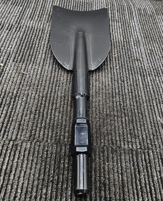 Square Clay Spade Scoop Shovel Bit, 19-1/2'' OAL x 6'' Width - Black