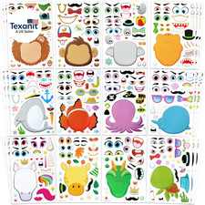 36 Sheets 9"X6" Make a Face Stickers for Kids, Make Your Own Animal Stickers wit