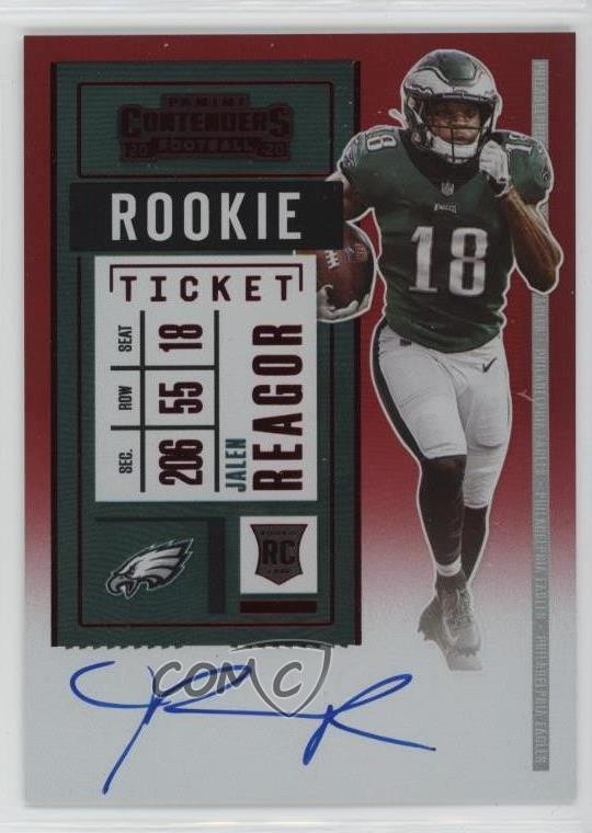 2020 Panini Contenders RPS FOTL Red Zone Jalen Reagor #108 Rookie Auto RC 10q4