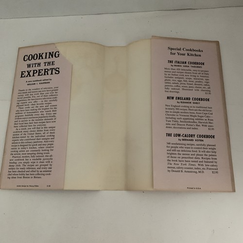 Cooking With The Experts William Kaufman 1955 1st Printing. HC/DJ 1950s TV Chefs - Picture 6 of 23