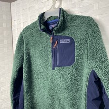 MEN'S M VINEYARD VINES STILLWATER SHERPA FLEECE 1/4 QUARTER ZIP PULLOVER New
