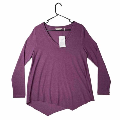 Soft Surroundings Women s Simply Elegant Sweater Purple Small Asymmetrical New