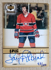 1999-00 Upper Deck Century Legends Gold Larry Robinson Auto /100 Canadiens