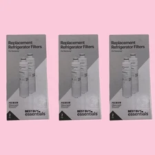Kit of 3 2-Pack Best Buy essentials NSF 42/53 Water Filters for Samsung Fridges