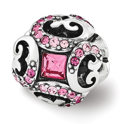 Crystals from Swarovski Renaissance Square Bead Sterling Silver Reflection Beads