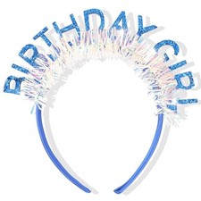 Birthday Crown for Women and Girl, Happy Birthday Decorations Dark Blue