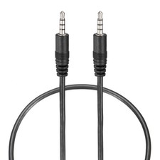 5 Pcs 3.5mm Aux Cable 0.8ft 4 Pole Male to Male Audio Cable