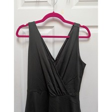 LOFT Green Sleeveless V-Neck Dress Size 4