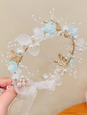 Floral Pearl Headband Elegant Hair Accessory for Weddings any Special Occasions