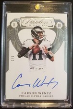 2017 Panini Flawless Carson Wentz Flawless Signatures 1/5 ON CARD AUTO MINT!!!