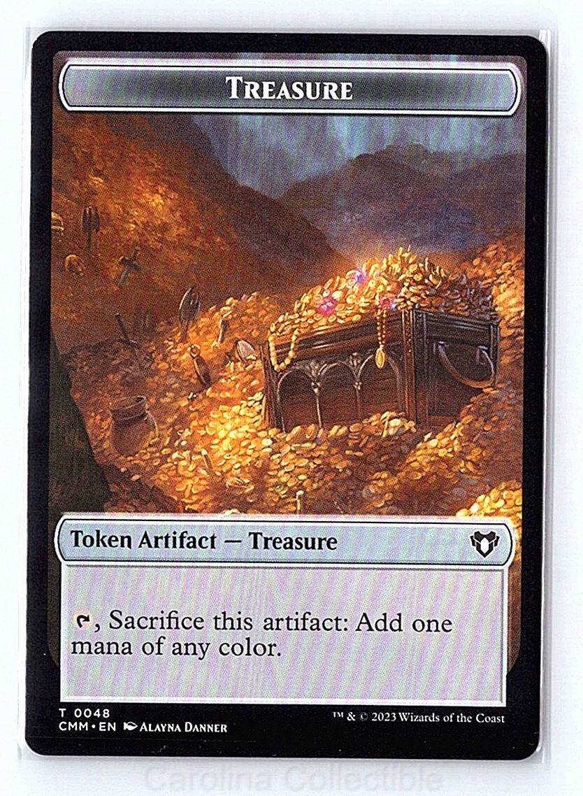 Treasure // Dragon Egg Double Token NM - Commander Masters 48 // 22 Magic the Ga