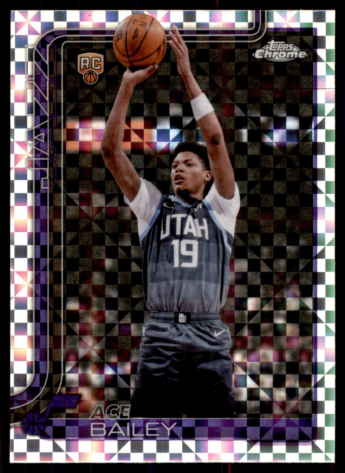 2025-26 Topps Chrome Update Ace Bailey X-Fractor Rookie Card RC #155 Utah Jazz