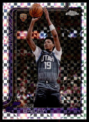 2025-26 Topps Chrome Update Ace Bailey X-Fractor Rookie Card RC #155 Utah Jazz