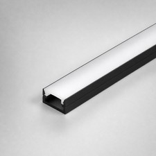 LED Mini Aluminium Profile Surface Channel w/ Cover, End Caps LEDBRITE 2M/6.6FT