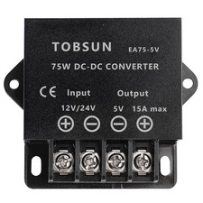 DC 12V 24V to DC 5V 15A 75W Power Step Down Converter Voltage Regulator