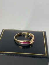 Gold Diamond And Ruby Chevron Ring 18ct Gold JCH jewellery