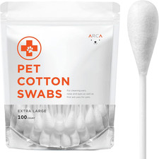 Cotton Swabs for Dogs and Cats - Cat  Dog Ear Cleaner Long Cotton Swab - Extra