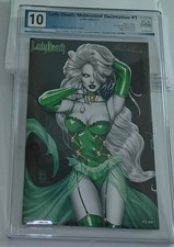 Lady Death Malevolent Decimation Tucci Va Va Voom Emerald Cover #62/88 PGX 10.0