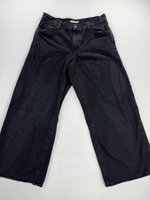 Levi  s 94 Baggy Wide Leg Jeans Black Size 32 High Rise Streetwear
