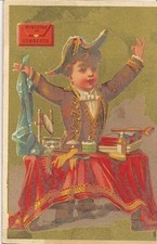 CHROMO FANTAISIE MINISTRE DU COMMERCE DOS VIERGE FORMAT 6 x 9.5 cm