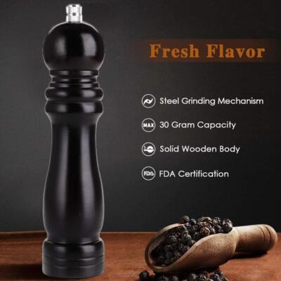 Manual Oak Wood Salt&Pepper Mill Spice Grinder Wooden B9W7 Kitchen Tools US