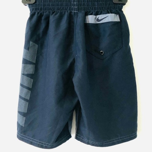 Nike Swim Trunks Shorts w/ Lining Boys Size Sm Gray & Navy Blue - Picture 3 of 8