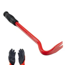 Small Angled Pry Bar Short Crow Bar Wrecking Bar Red with Handle Nail Puller ...