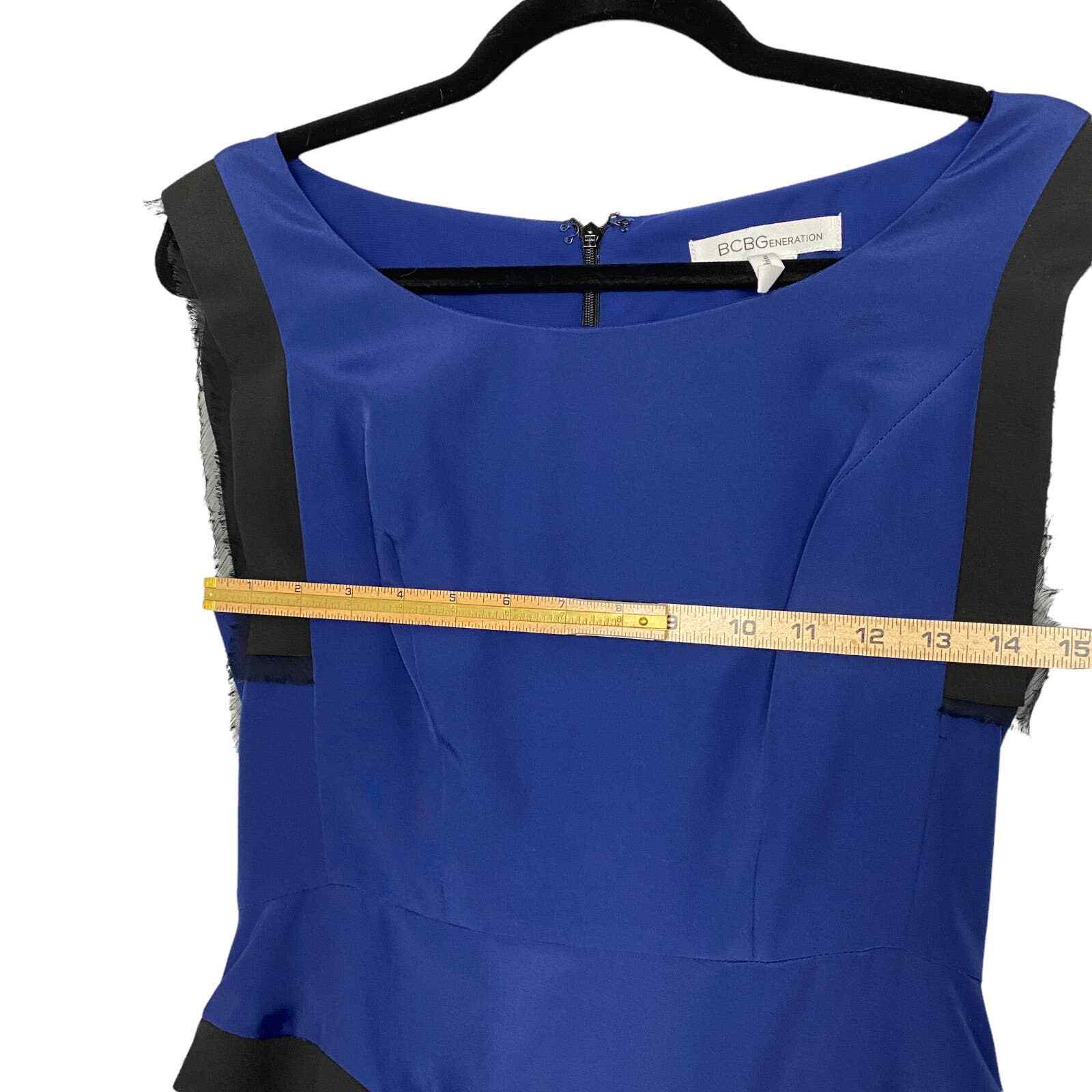 BCBGeneration Deep Blue and Black Sleeveless Shea… - image 7