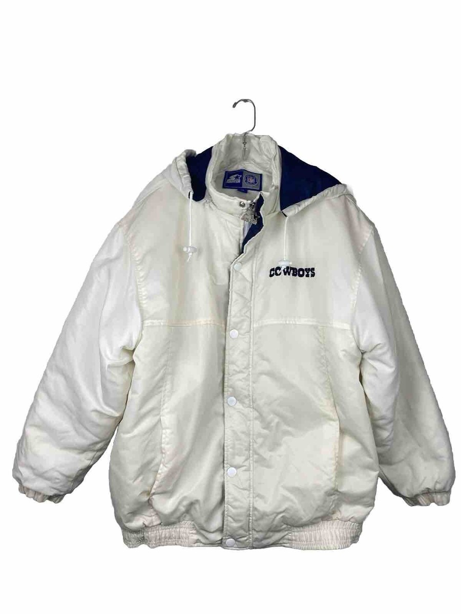 DALLAS COWBOYS Starter NFL Mens Med Football Hooded Team Puffer Jacket  Vintage