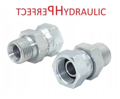 PERFECT HYDRAULIC Giunzione idraulica dritta con dado di bloccaggio - BSP e metrico