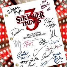 The Battle of StarCourt Signed Autograph Script Reprints Stranger Things 3
