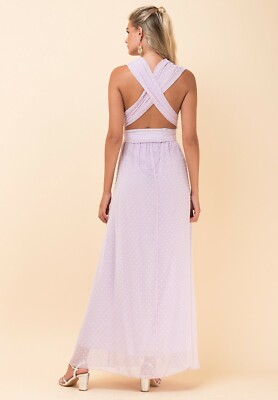 lilac beach dress Lavender Lilac Casual Summer Dress with Floral Print– PromGirl main image 1