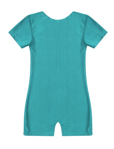 UK Girls Stretchy Ballet Dance Leotard Gymnastics Tight Fit Biketard Unitards - Picture 17 of 51
