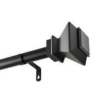 Curtain Rods for Windows 28-85 inch 1 inch Matte Black Curtain Rod with Brack...