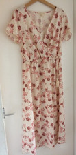 BEYOND WORDS ladies Indian-style-floral wrap dress, size M / 10, NEW
