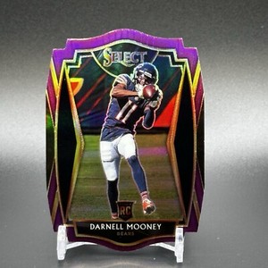 2020 Panini Select Darnell Mooney Purple Die Cut Prizm RC - Bears #200 Rookie