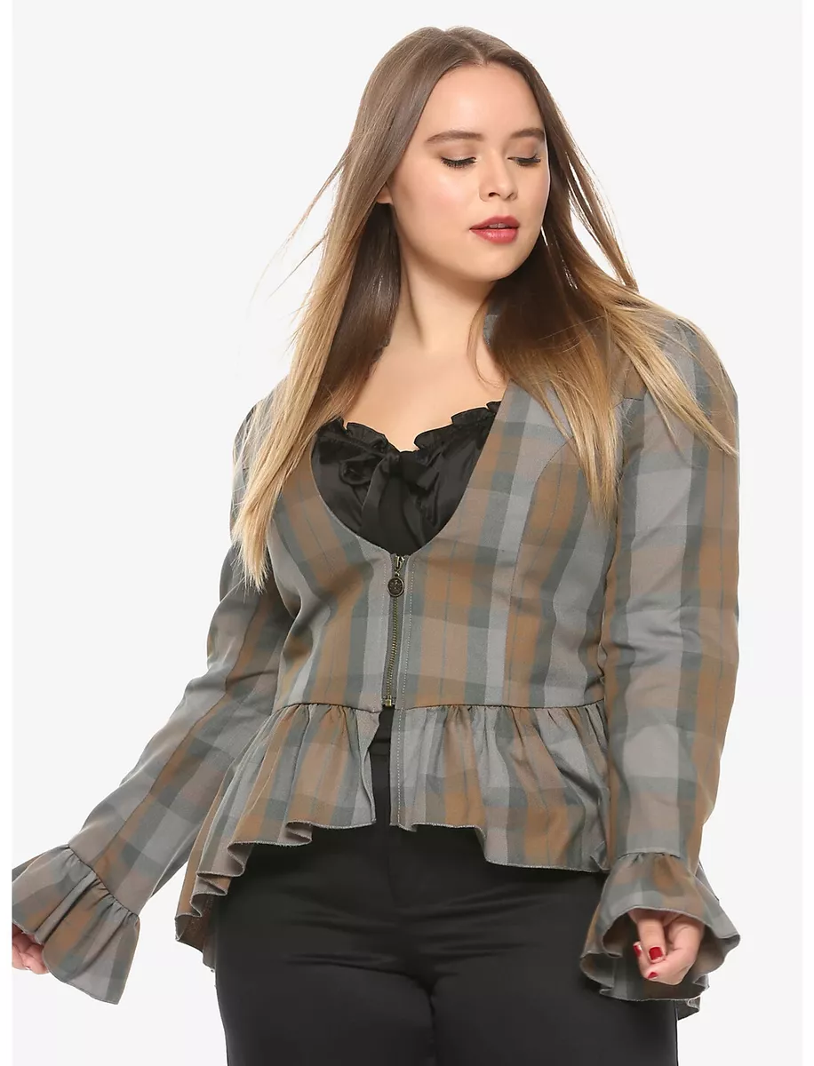 Plus size top peplum jacket