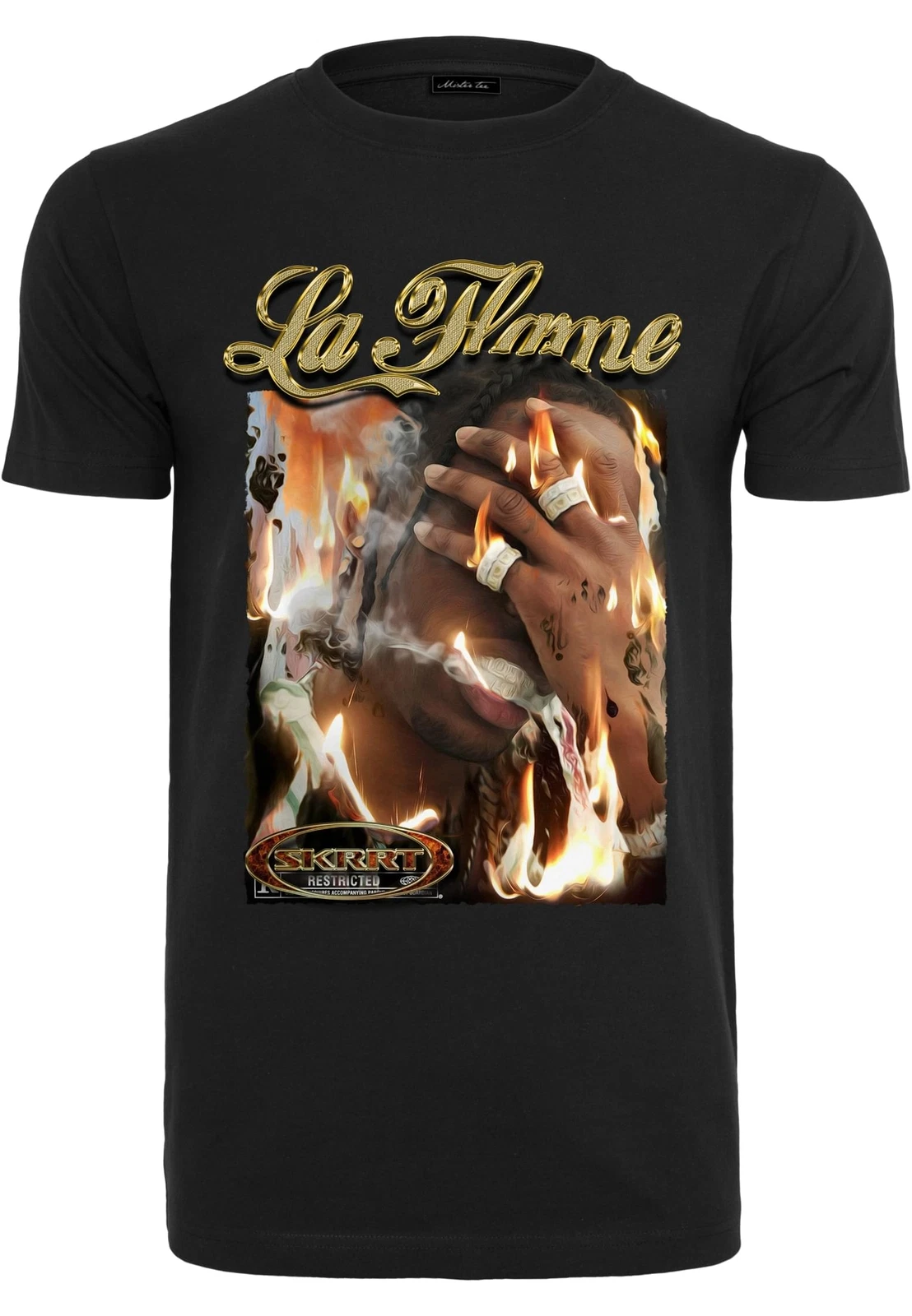 Mistertee T-shirt Cotton La Flame Men Jersey Top Motif Print