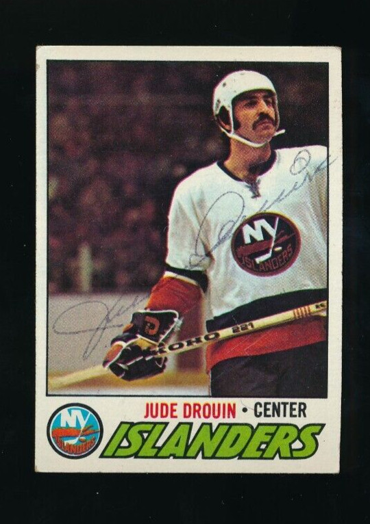 1977 Topps #182 Jude Drouin signed auto autograph VG-VGEX
